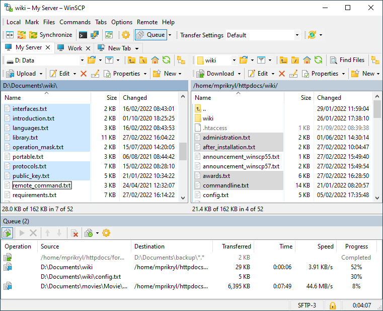 WinSCP3 screenshot