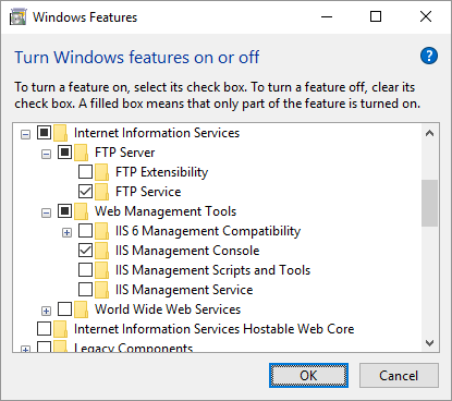 comment configurer sftp dans le serveur Windows 2008