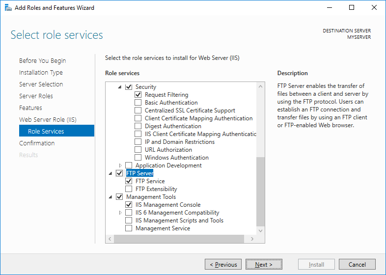 Windows 8에서 파일 전송 프로토콜 서버를 설정하는 방법