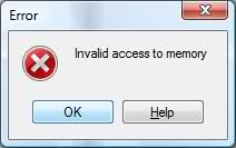 Invalid access to memory error message pops up :: Support Forum :: WinSCP