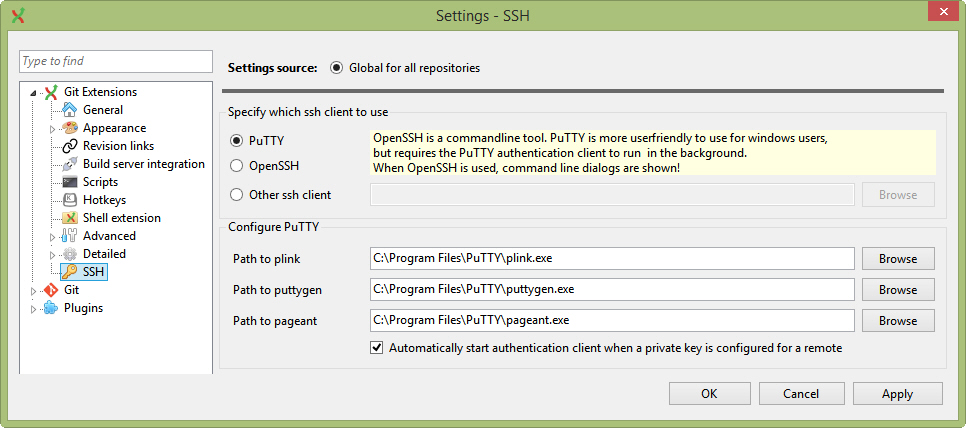 Git Extensions - SSH Settings - PuTTY.jpg