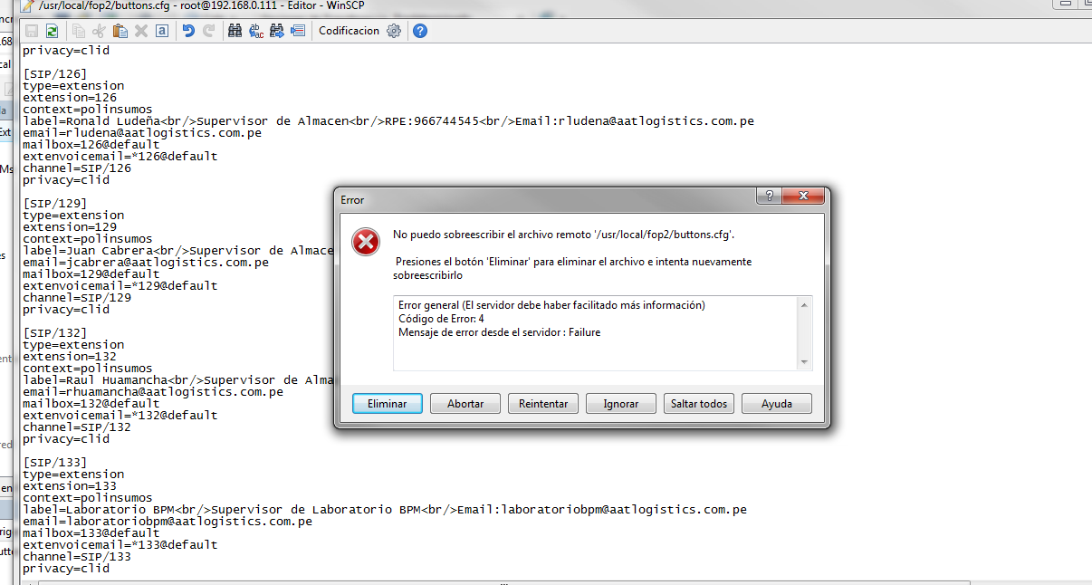 Error Code 4 Server Failure Support Forum Winscp