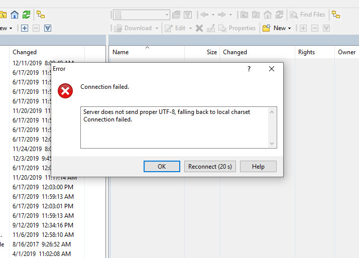 connection timed out error in winscp